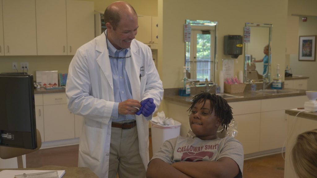 Dr. Bennett talking with a patient